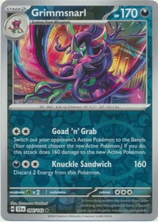 Grimmsnarl 96/142 Reverse Holo | Stellar Crown | Pokemon Card