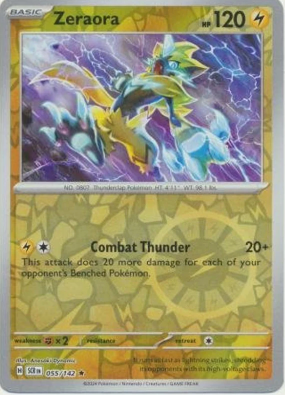 Zeraora 55/142 Reverse Holo | Stellar Crown | Pokemon Card