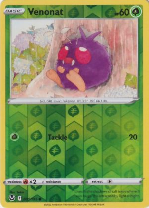 Venonat 1/195 Reverse Holo | Silver Tempest | Pokemon Card