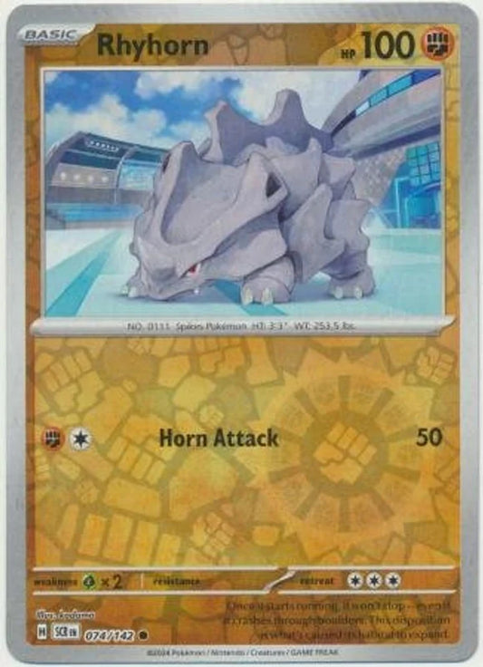 Rhyhorn 74/142 Reverse Holo | Stellar Crown | Pokemon Card