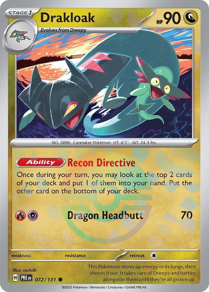 Drakloak 72/131 Reverse Holo | Prismatic Evolutions | Pokemon Card