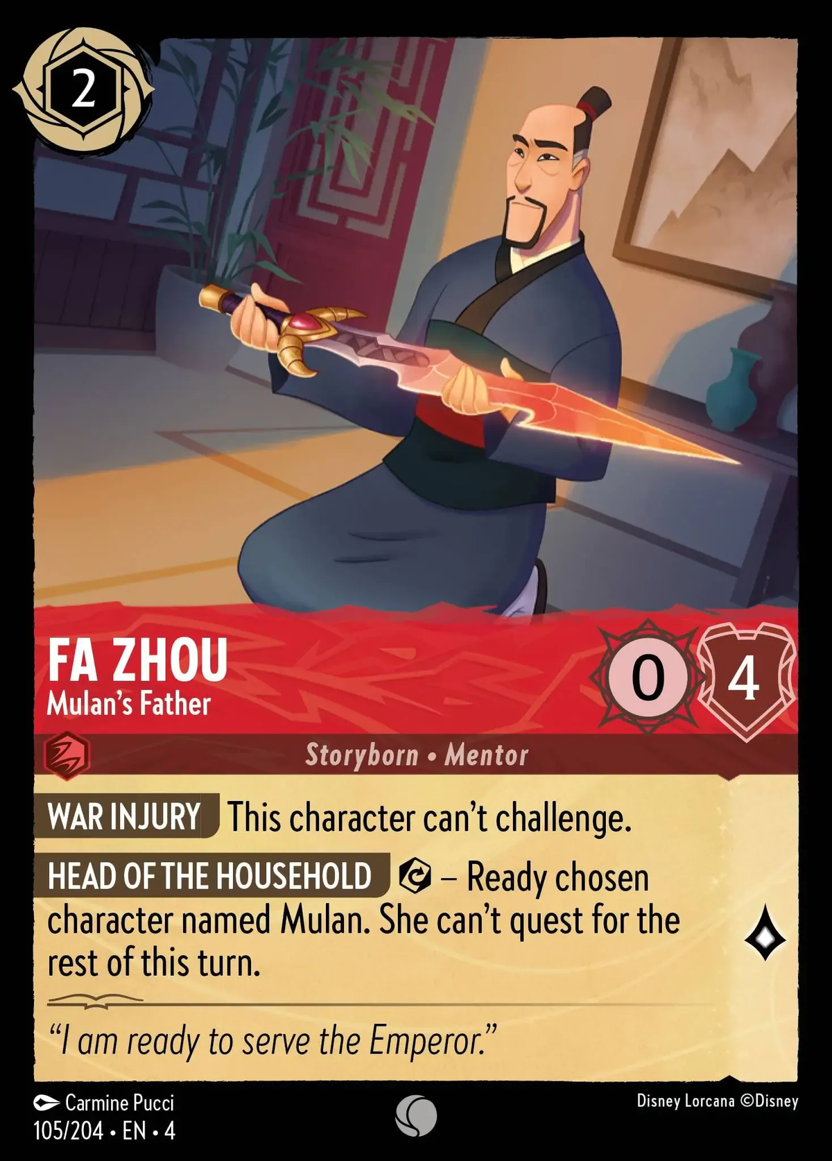 Fa Zhou - Mulan's Father