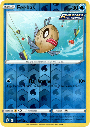 Feebas 37/203 Reverse Holo | Evolving Skies | Pokemon Card