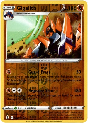 Gigalith 88/203 Reverse Holo | Evolving Skies | Pokemon Card