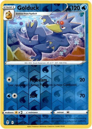 Golduck 25/203 Reverse Holo | Evolving Skies | Pokemon Card