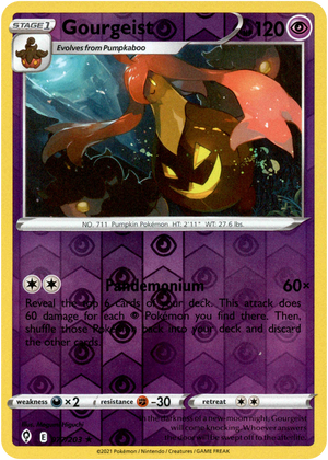 Gourgeist 77/203 Reverse Holo | Evolving Skies | Pokemon Card