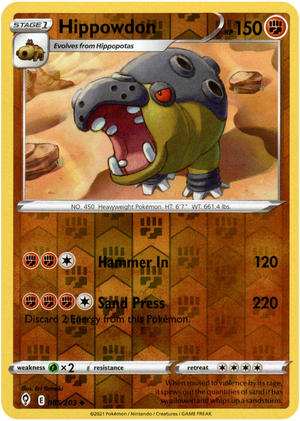 Hippowdon 85/203 Reverse Holo | Evolving Skies | Pokemon Card