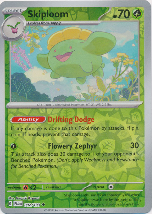 Skiploom 2/193 Reverse Holo | Paldea Evolved | Pokemon Card