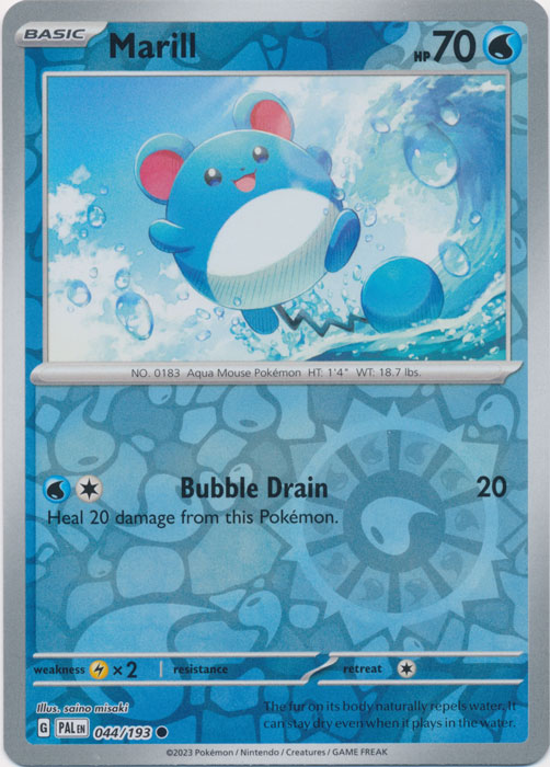 Marill 44/193 Reverse Holo | Paldea Evolved | Pokemon Card