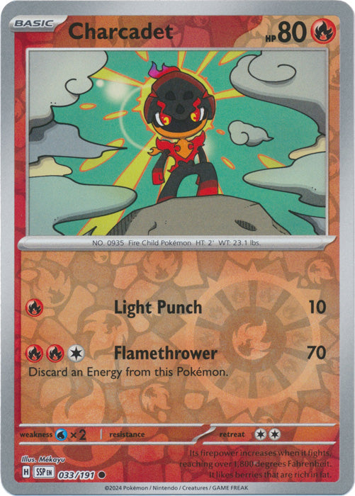 Charcadet 33/191 Reverse Holo | Surging Sparks | Pokemon Card