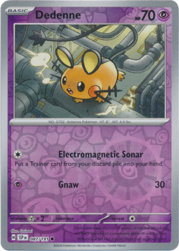 Dedenne 87/191 Reverse Holo | Surging Sparks | Pokemon Card