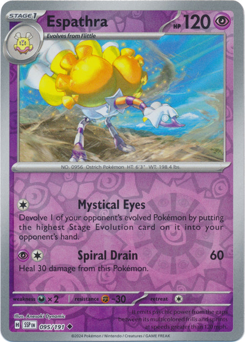 Espathra 95/191 Reverse Holo | Surging Sparks | Pokemon Card