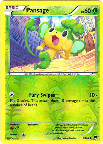 Pansage 5/162 Reverse Holo | BREAKthrough | Pokemon Card