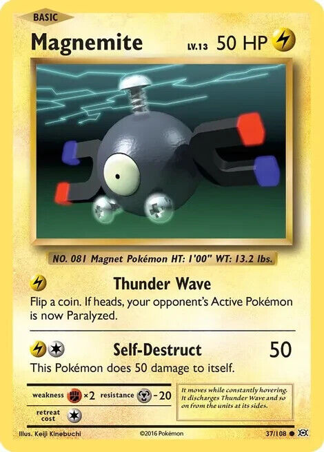 Magnemite 37/108 Reverse Holo | Evolutions | Pokemon Card