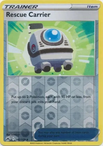 Rescue Carrier 142/159 Reverse Holo | Crown Zenith | Pokemon Card