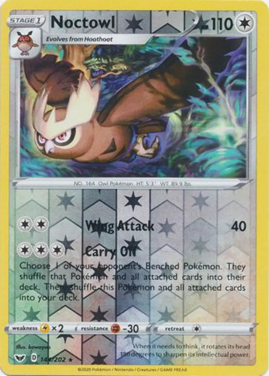 Noctowl 144/202 Reverse Holo | Sword & Shield | Pokemon Card