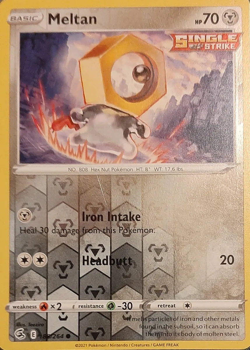 Meltan 188/264 Reverse Holo | Fusion Strike | Pokemon Card