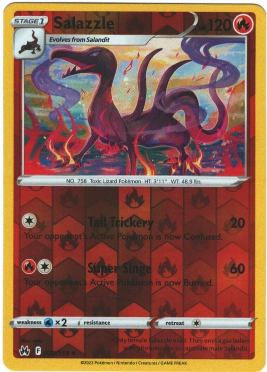 Salazzle 28/159 Reverse Holo | Crown Zenith | Pokemon Card