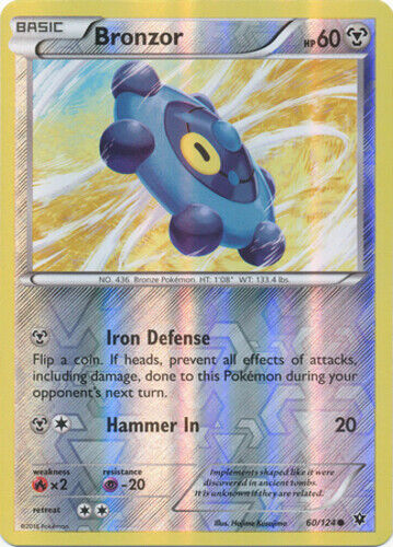 Bronzor 60/124 Reverse Holo | Fates Collide | Pokemon Card