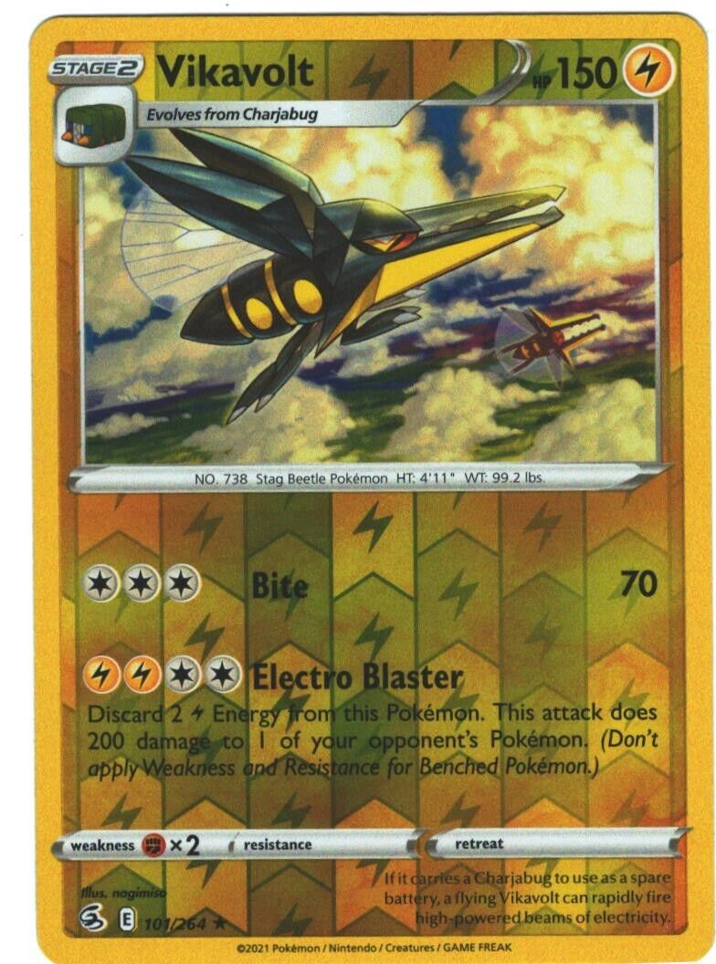 Vikavolt 101/264 Reverse Holo | Fusion Strike | Pokemon Card