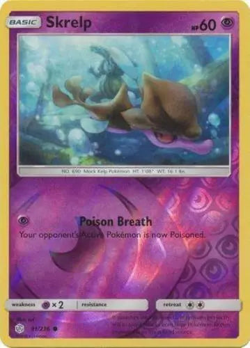 Skrelp 91/236 Reverse Holo | Cosmic Eclipse | Pokemon Card