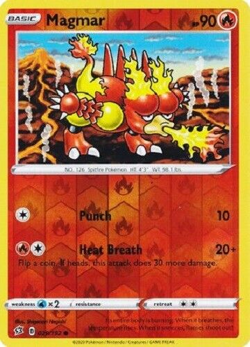 Magmar 29/192 Reverse Holo | Rebel Clash | Pokemon Card