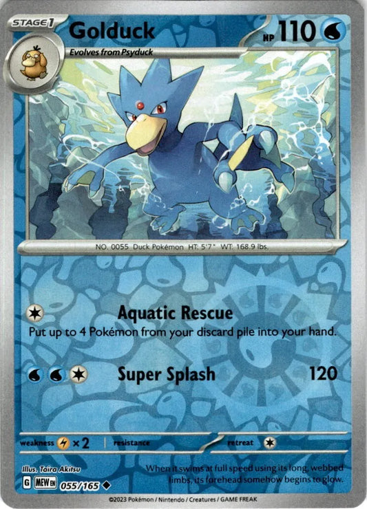 Golduck 55/165 Reverse Holo | 151 | Pokemon Card