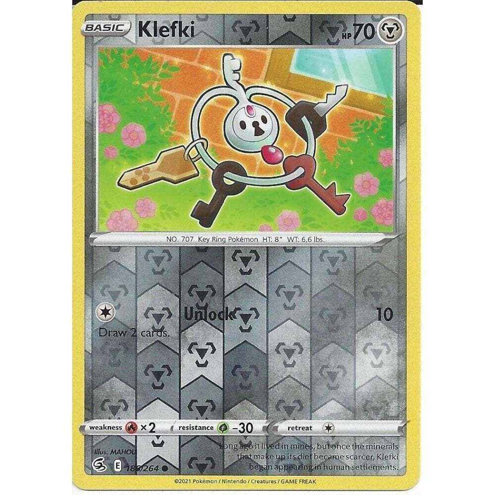 Klefki 186/264 Reverse Holo | Fusion Strike | Pokemon Card