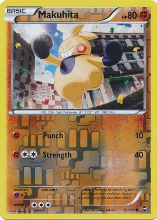 Makuhita 51/111 Reverse Holo | Furious Fists | Pokemon Card