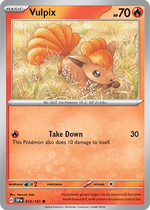 Vulpix 16/191 Reverse Holo | Surging Sparks | Pokemon Card