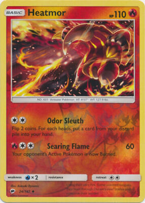 Heatmor 24/147 Reverse Holo | Burning Shadows | Pokemon Card