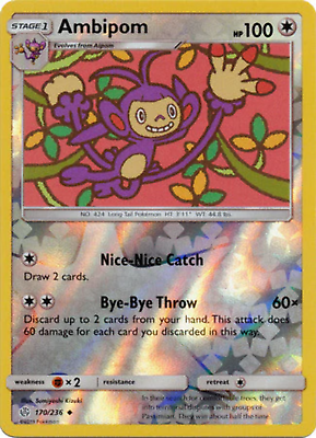 Ambipom 170/236 Reverse Holo | Cosmic Eclipse | Pokemon Card