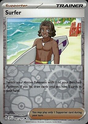 Surfer 187/191 Reverse Holo | Surging Sparks | Pokemon Card