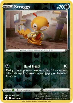 Scraggy 98/203 Reverse Holo | Evolving Skies | Pokemon Card