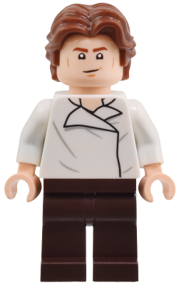 Han Solo - White Shirt LEGO Minifigure | Star Wars Episode 4/5/6