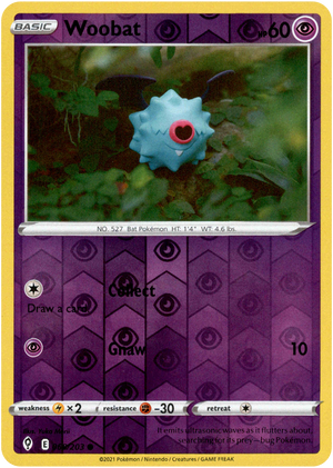 Woobat 68/203 Reverse Holo | Evolving Skies | Pokemon Card