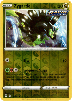 Zygarde 118/203 Reverse Holo | Evolving Skies | Pokemon Card