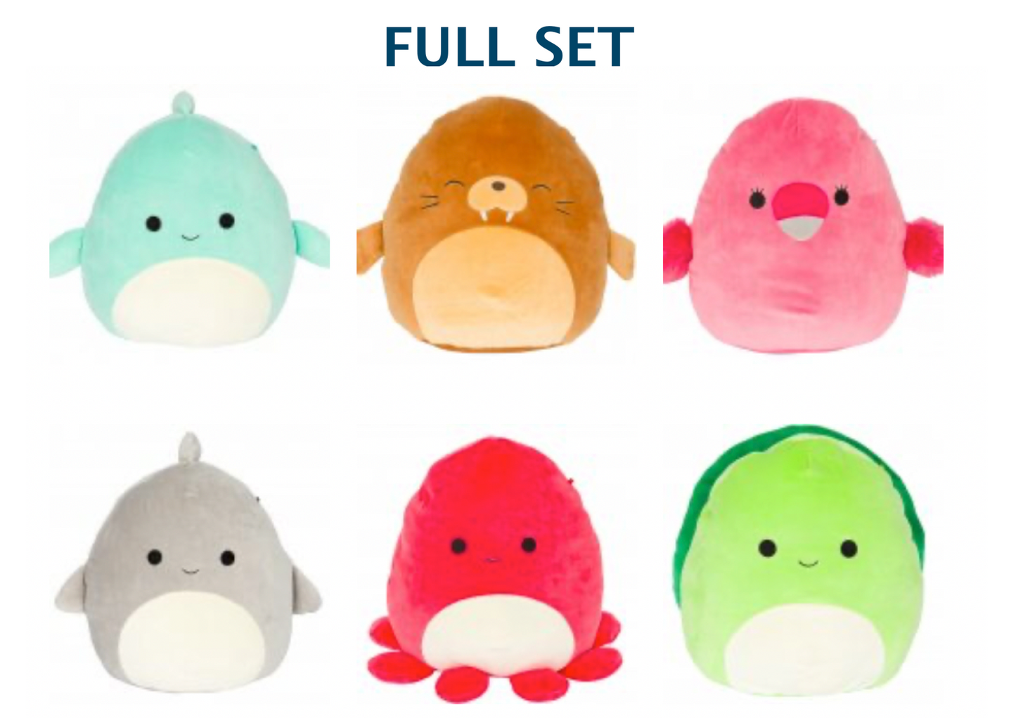 FULL SET ~ 8" inch Sea Life Squishmallows ~ Sealife Squad ~ IN STOCK!