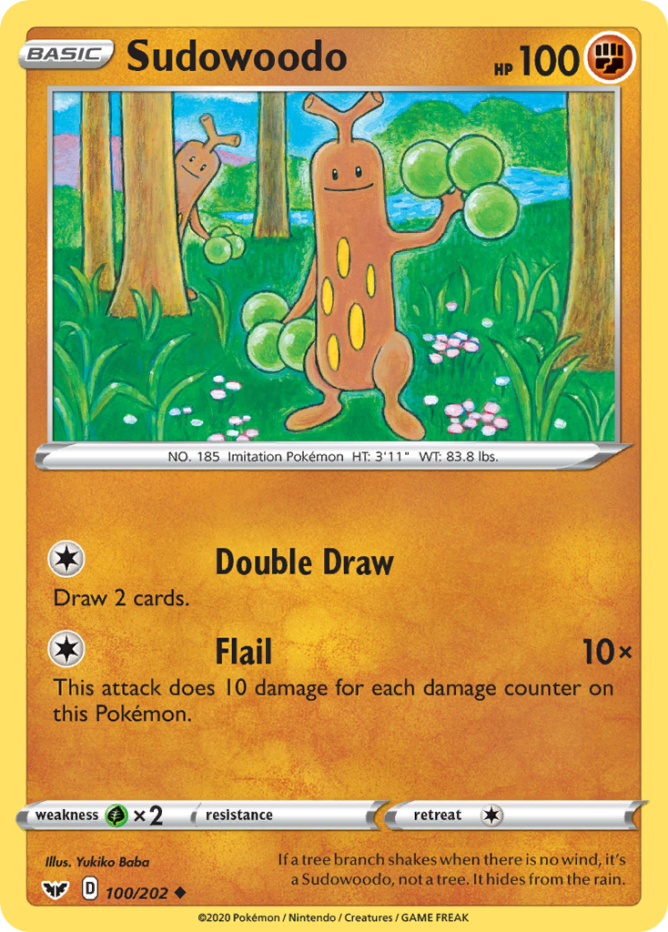 Sudowoodo 100/202 Uncommon | Sword & Shield | Pokemon Card