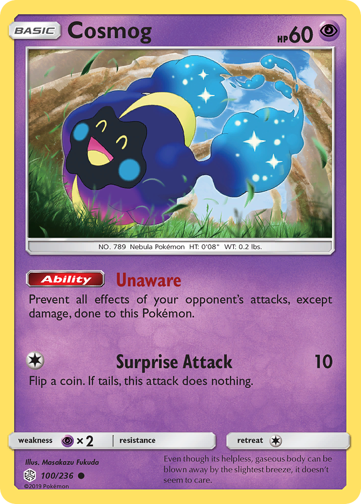 Cosmog 100/236 Common | Cosmic Eclipse | Pokemon Card