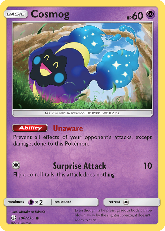 Cosmog 100/236 Common | Cosmic Eclipse | Pokemon Card