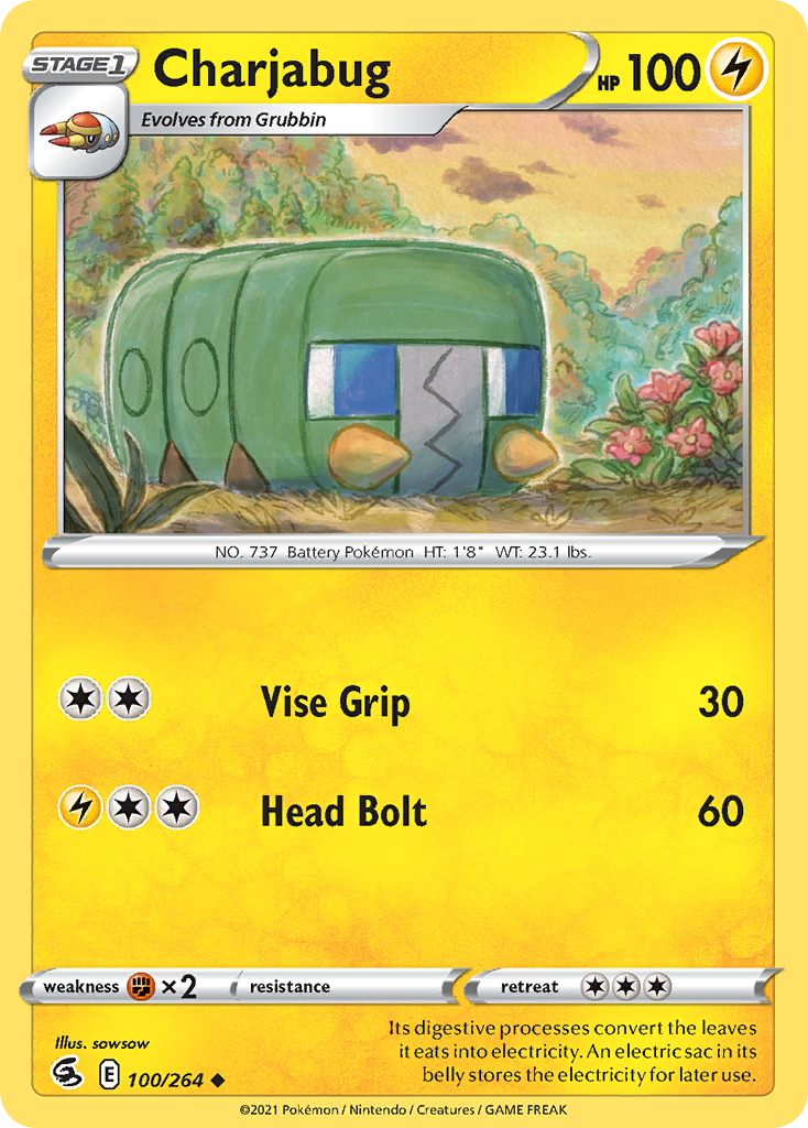 Charjabug 100/264 Uncommon | Fusion Strike | Pokemon Card