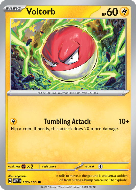 Voltorb 100/165 Common | 151 | Pokemon Card