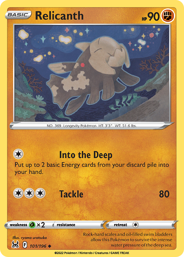 Relicanth 101/196 Uncommon | Lost Origin | Pokemon Card