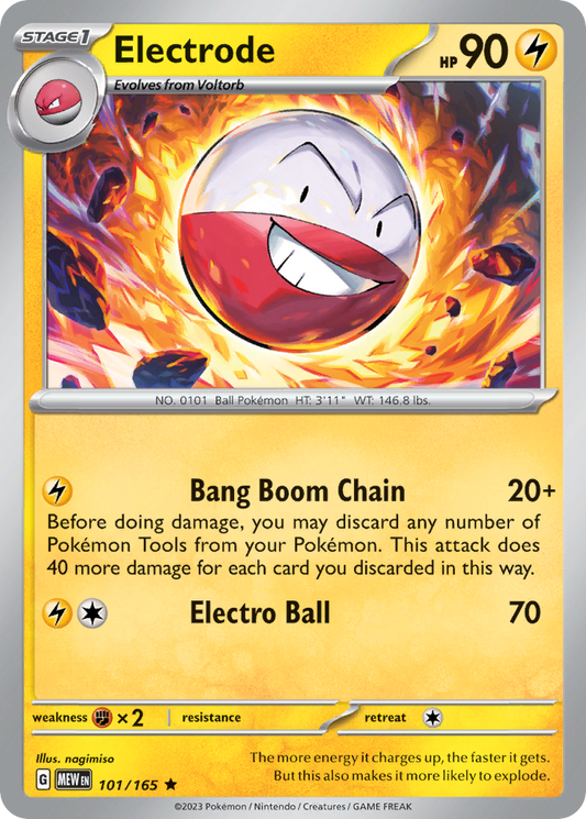 Electrode 101/165 Rare Holo | 151 | Pokemon Card