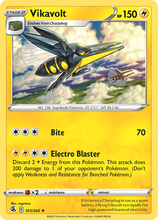 Vikavolt 101/264 Rare Holo | Fusion Strike | Pokemon Card