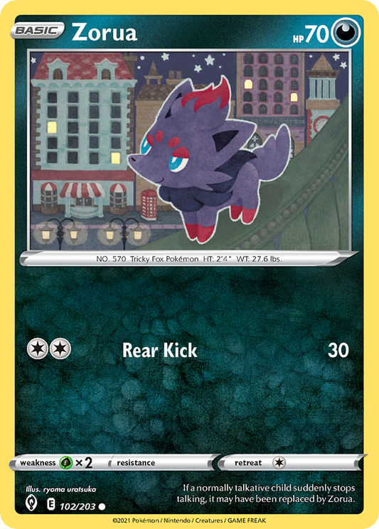 Zorua 102/203 Common | Evolving Skies | Pokemon Card