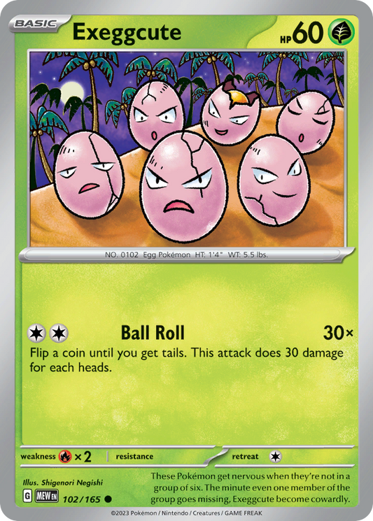 Exeggcute 102/165 Common | 151 | Pokemon Card