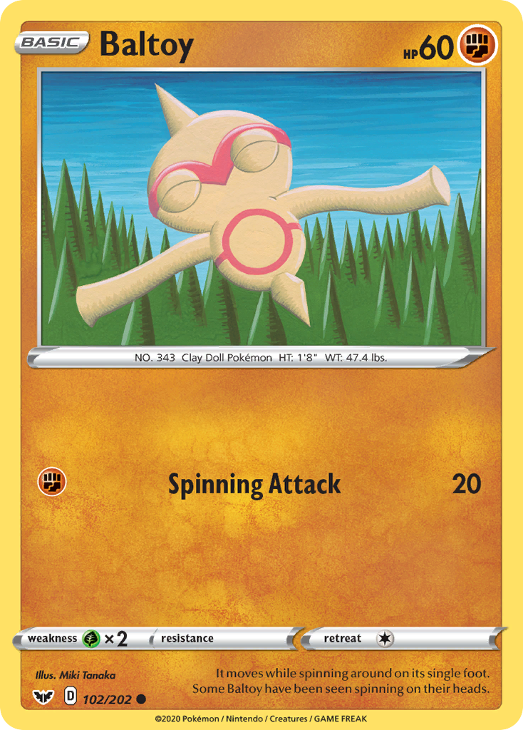 Baltoy 102/202 Common | Sword & Shield | Pokemon Card