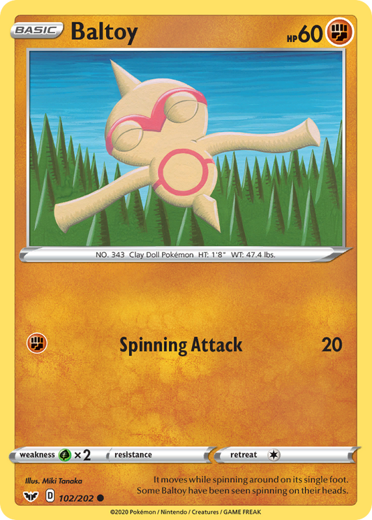 Baltoy 102/202 Common | Sword & Shield | Pokemon Card